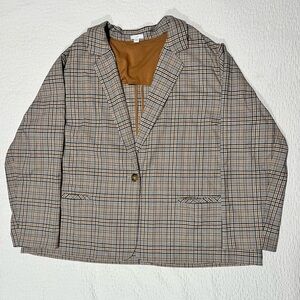 J. Jill Navy, tan,and cream blazer